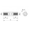 Hex spacer F/F metal [301-m] (301520040050)